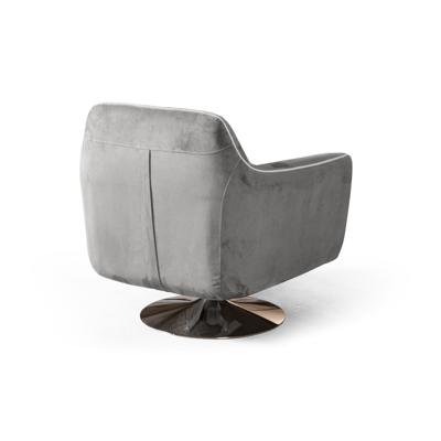 Кресло Top concept Кресло и пуф Marco, искусственная замша Breeze silver арт. 11943