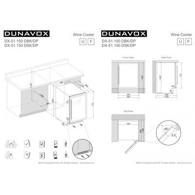 Винный шкаф Dunavox Dunavox DX-51.150DBK/DP арт. ZN-187118