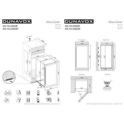 Винный шкаф Dunavox Dunavox DX-74.230DW арт. ZN-187355
