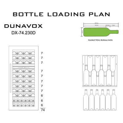 Винный шкаф Dunavox Dunavox DX-74.230DW арт. ZN-187355