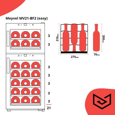 Винный шкаф MEYVEL Meyvel MV21-BF2 (easy) арт. ZN-187495