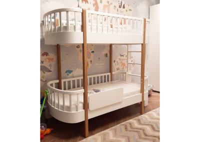 Кровать двухъярусная Ellipsefurniture Кровать двухъярусная Classic торцевая лестница (белый) арт. CLMBDB01020199