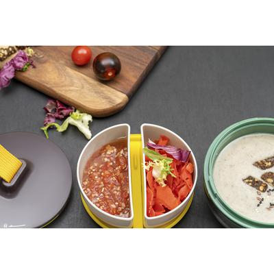Емкости для хранения ЯЯЯ Ланч-бокс meals, 800 мл, светло-серый/зеленый арт. SS-TR-ABS-GRN-800