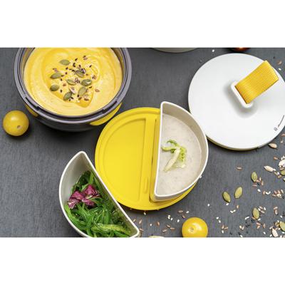 Емкости для хранения ЯЯЯ Ланч-бокс meals, 800 мл, светло-серый/темно-сливовый арт. SS-TR-ABS-GR-800