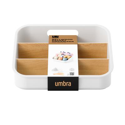 Остальные предметы Umbra Органайзер bellwood, 26х13 см, белый/натуральное дерево арт. 1019940-668