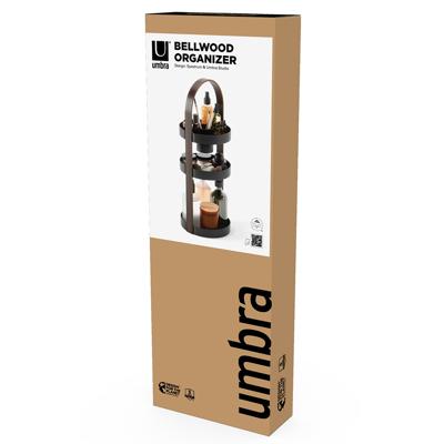 Остальные предметы Umbra Органайзер для косметики bellwood, 20х50 см, черный/орех арт. 1015098-048