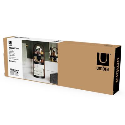 Остальные предметы Umbra Органайзер для косметики bellwood, 20х50 см, черный/орех арт. 1015098-048