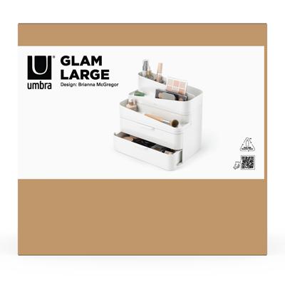 Остальные предметы Umbra Органайзер-косметичка glam, 27х25 см, белый/серый арт. 1019198-910