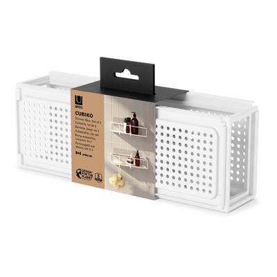 Полка Umbra Набор из 2-х полок для ванной cubiko, белые арт. 1018615-660