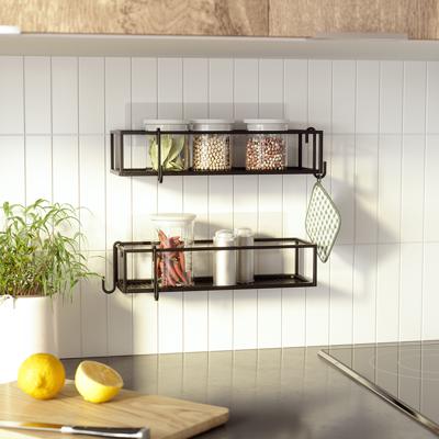 Полка Umbra Набор из 2-х полок для ванной cubiko, черные арт. 1018615-040