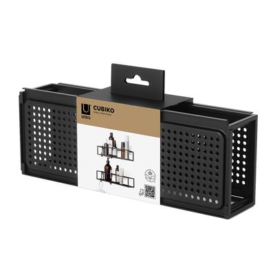Полка Umbra Набор из 2-х полок для ванной cubiko, черные арт. 1018615-040