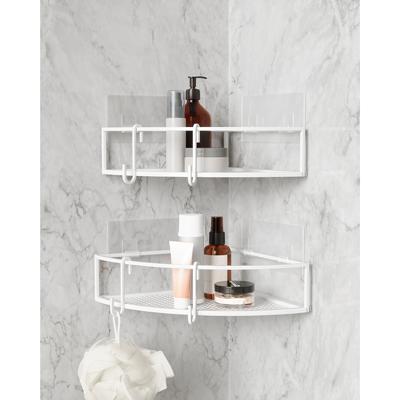 Полка Umbra Набор из 2-х угловых полок для ванной cubiko, белые арт. 1018616-660
