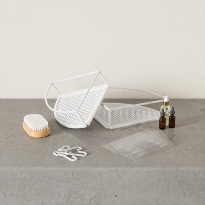 Полка Umbra Набор из 2-х угловых полок для ванной cubiko, белые арт. 1018616-660