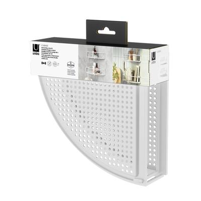 Полка Umbra Набор из 2-х угловых полок для ванной cubiko, белые арт. 1018616-660
