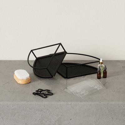 Полка Umbra Набор из 2-х угловых полок для ванной cubiko, черные арт. 1018616-040