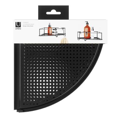 Полка Umbra Набор из 2-х угловых полок для ванной cubiko, черные арт. 1018616-040