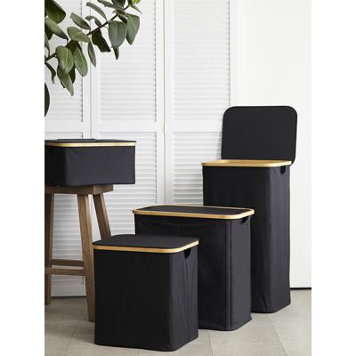 Остальные предметы ЯЯЯ Корзина для белья neat mid, 40x33x43 см, черная арт. SS0000153