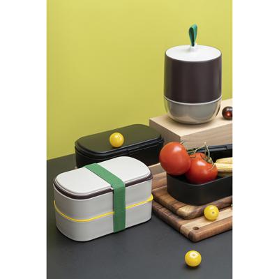 Емкости для хранения ЯЯЯ Ланч-бокс с приборами food time, 1 л, серый арт. SS-LBDL-PP-GR-1