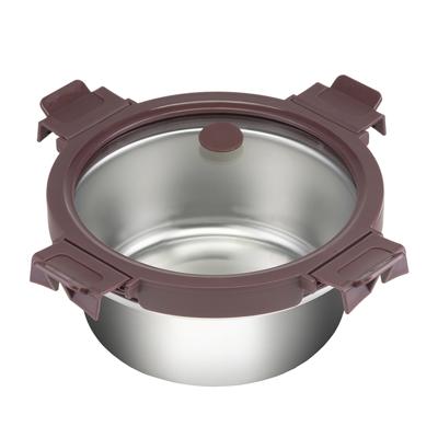 Емкости для хранения ЯЯЯ Контейнер стальной круглый click steel, 650 мл, сливовый арт. SFE-SS-LB-ST-GLS-PL-650