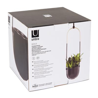 Кашпо Umbra Горшок для растений подвесной bolo, D16 см, черный арт. 1009571-040