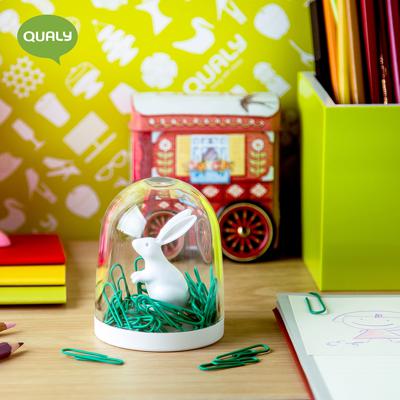 Держатель QUALY Держатель для скрепок bunny in the field арт. QL10130-WH