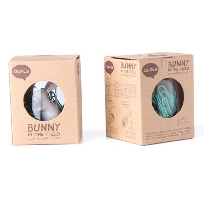 Держатель QUALY Держатель для скрепок bunny in the field арт. QL10130-WH