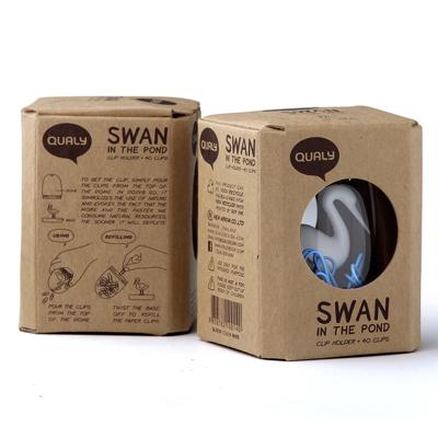 Держатель QUALY Держатель для скрепок swan in the pond арт. QL10129-WH