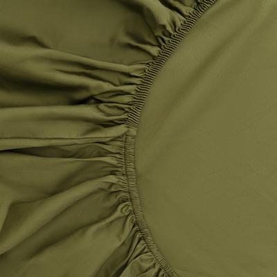 Остальные предметы Tkano Простыня на резинке из сатина из коллекции meditation, olive, 180х200х30 см арт. TK24-FS0038