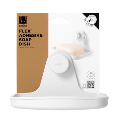 Аксессуары для ванной Umbra Мыльница для душа настенная flex adhesive, белая арт. 1021301-660