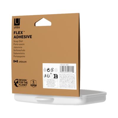 Аксессуары для ванной Umbra Мыльница для душа настенная flex adhesive, белая арт. 1021301-660