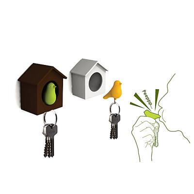 Держатель QUALY Держатель для ключей sparrow, белый/розовый арт. QL10091-WH-PK