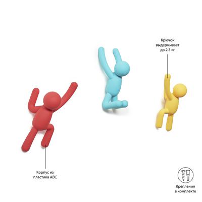 Набор Umbra Набор крючков buddy, разноцветный, 3 шт. арт. 318165-022