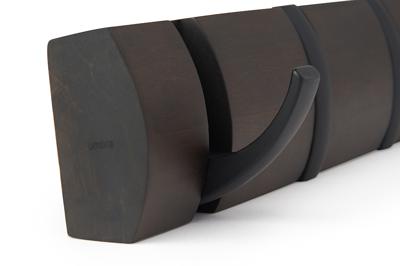 Вешалка Umbra Вешалка настенная flip, 50,8 см, черная/орех, 5 крючков арт. 318850-048