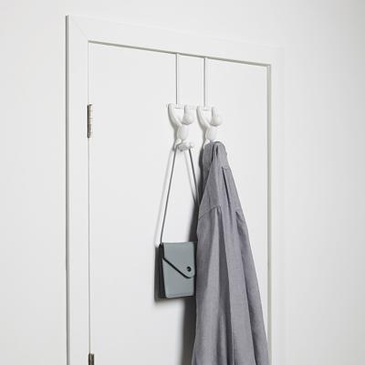 Вешалка Umbra Вешалка надверная buddy, 21,6 см, белая, 2 крючка арт. 1004260-660