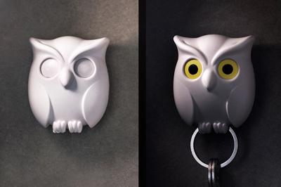 Декор QUALY Держатель для ключей night owl, белый арт. QL10195-WH
