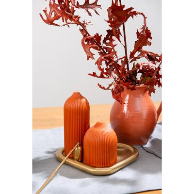 Декор Tkano Свеча декоративная оранжевого цвета из коллекции edge, 16,5см арт. TK22-CND0026
