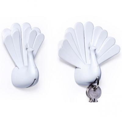 Декор QUALY Ключница peacock, белая арт. QL10193-WH