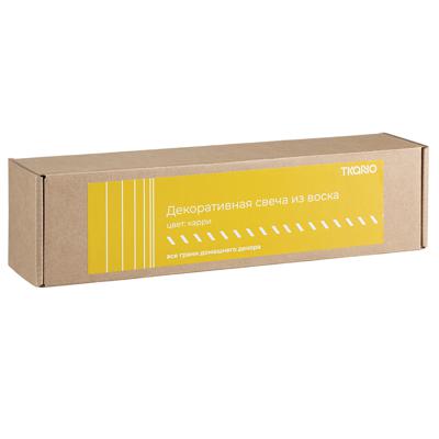 Свеча Tkano Свеча декоративная цвета карри из коллекции edge, 25,5см арт. TK23-CND0006