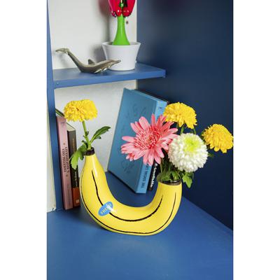 Ваза Doiy Ваза для цветов banana, 19 см, желтая арт. DYVABANYE