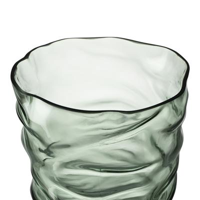 Декор Bergenson Bjorn Ваза crumpl, 20 см, зеленая арт. BB0000506