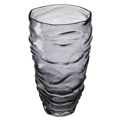 Декор Bergenson Bjorn Ваза crumpl, 25 см, серая арт. BB0000505