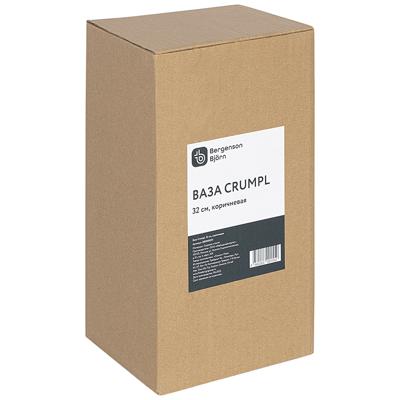 Декор Bergenson Bjorn Ваза crumpl, 32 см, коричневая арт. BB0000511
