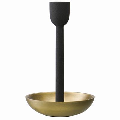 Подсвечник Bergenson Bjorn Подсвечник fyr bran, 19 см, черный/античная латунь арт. BB0000187