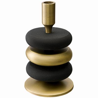 Подсвечник Bergenson Bjorn Подсвечник stone, 20 см, черный/античная латунь арт. BB0000194