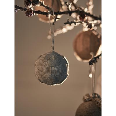 Декор Tkano Набор елочных шаров zero waste из джута из коллекции new year essential, 4 шт. арт. TK23-NY_SET0017