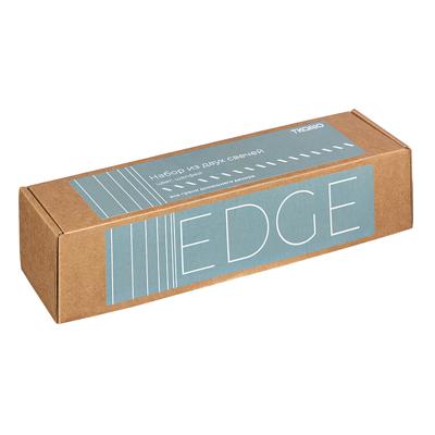 Декор Tkano Набор из двух свечей цвета шалфея из коллекции edge, 24,5 см арт. TK24-CND0010