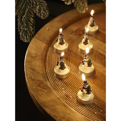 Декор Tkano Набор декоративных свечей festive snowman из коллекции new year essential, 6 шт. арт. TK24-NY_CND0010