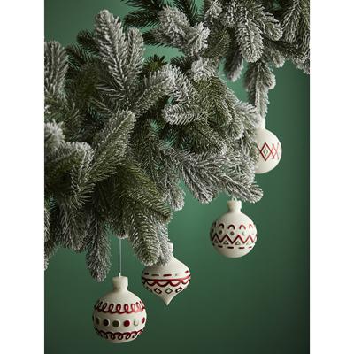 Декор Tkano Набор ёлочных украшений с подсветкой festive embroidey из коллекции new year essential, 4 шт. арт. TK24-NY_DEC0023