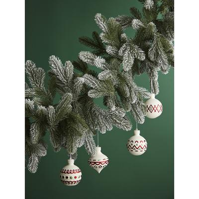Декор Tkano Набор ёлочных украшений с подсветкой festive embroidey из коллекции new year essential, 4 шт. арт. TK24-NY_DEC0023