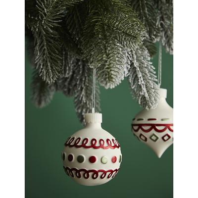 Декор Tkano Набор ёлочных украшений с подсветкой festive embroidey из коллекции new year essential, 4 шт. арт. TK24-NY_DEC0023